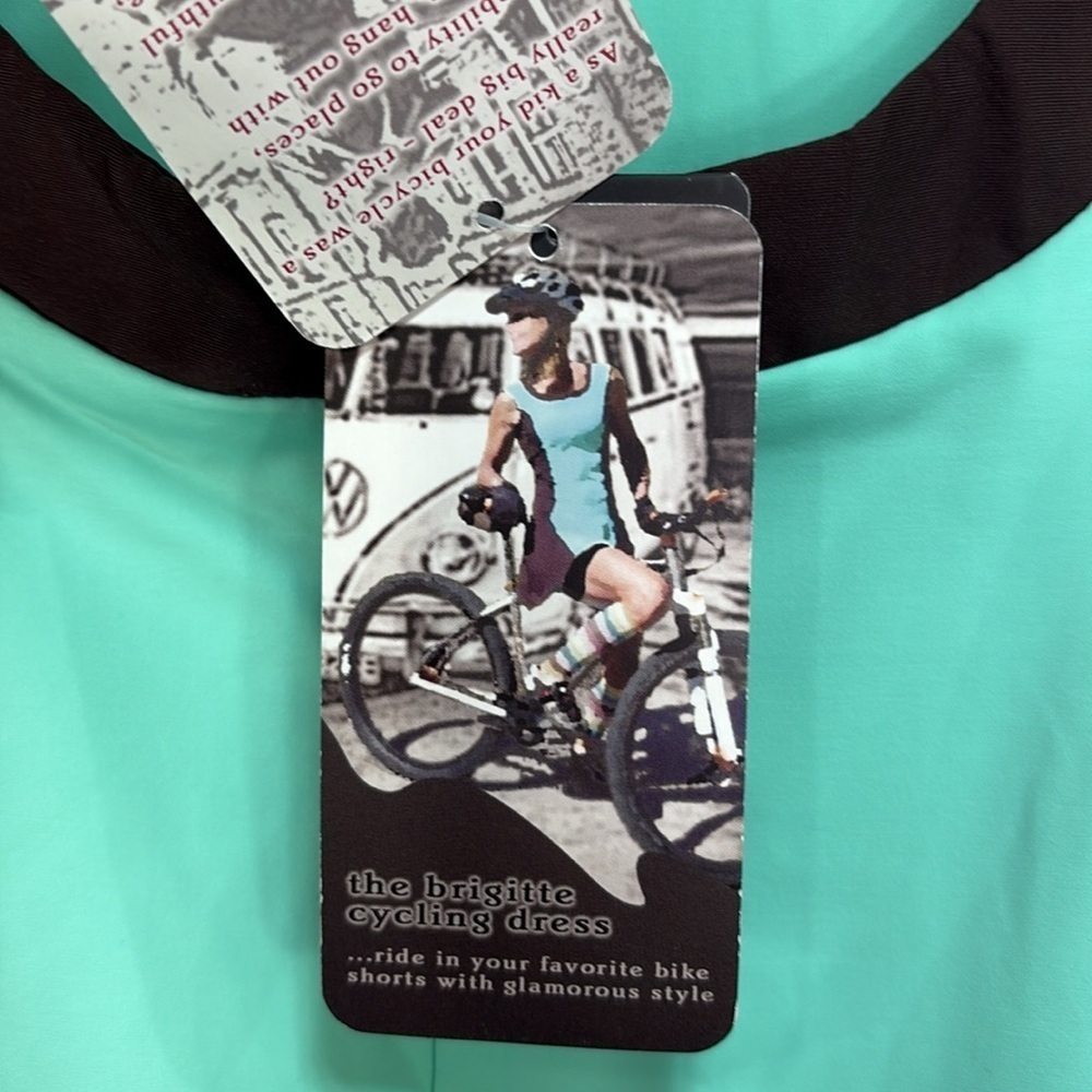 🪐 nwt Cogma Bridget cycling, dress, aqua and chocolate brown - Picture 7 of 11